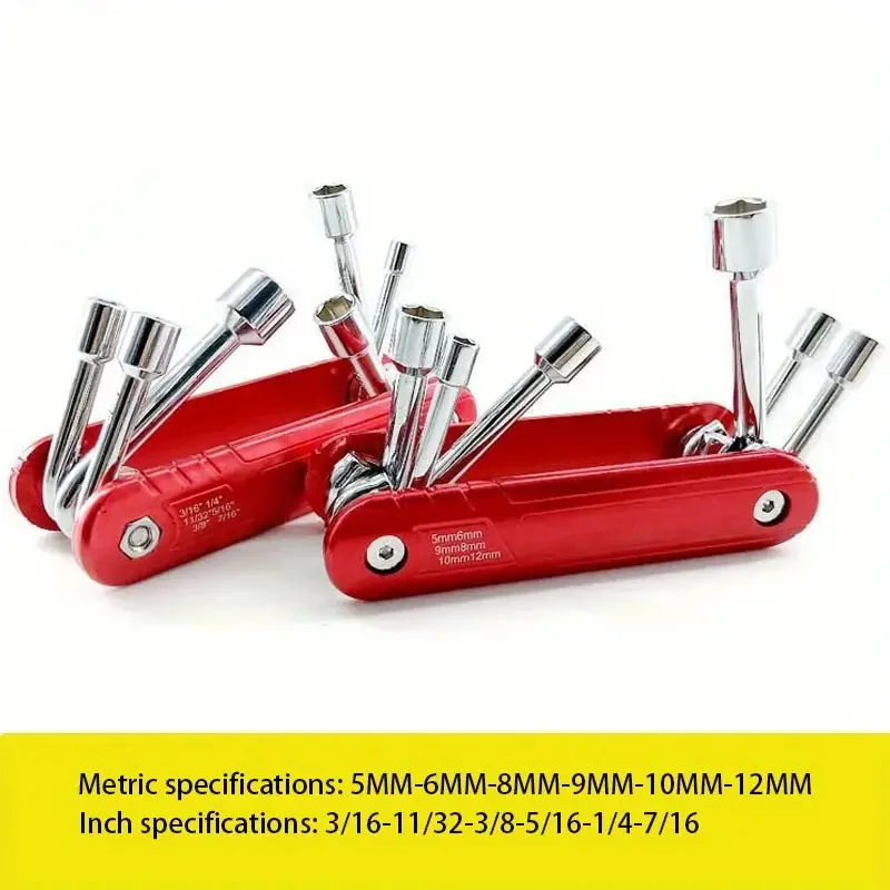 Imagem -05 - Conjunto de Ferramentas Chave Hexagonal Interna Dobrável Portátil Mini Multi Funcional Doméstico em 1