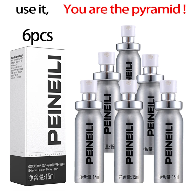 

6PCS Peineili Sex Delay Spray Men Male External Use Anti Premature Ejaculation Prolong 60 Minutes Sex Penis Enlargement Cream