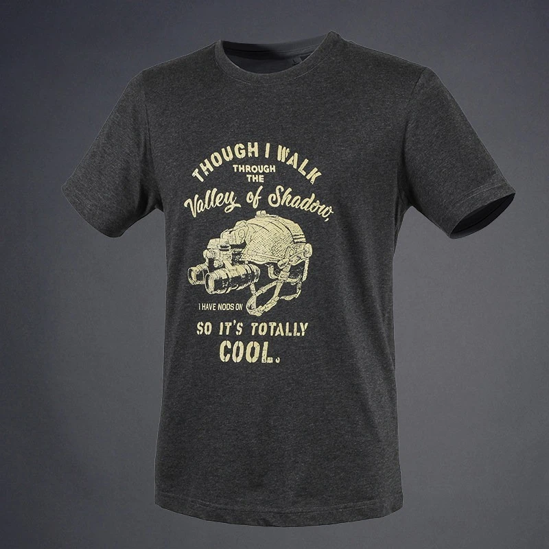 Summer New Night Vision Helmet Team Short-sleeved Outdoor Cotton Tactical Short-sleeved T-shirt Men's Army Fan T-shirt