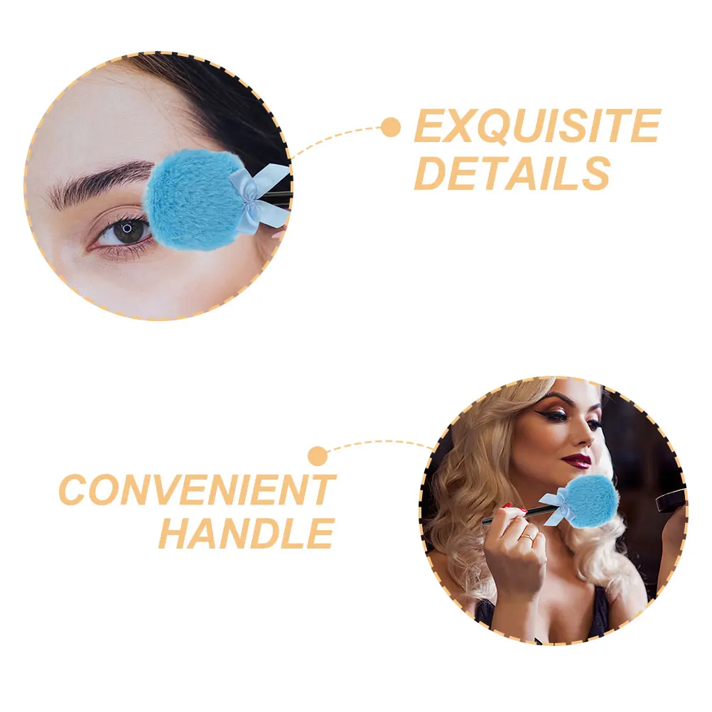 พัฟแต่งหน้ารูปไม้กายสิทธิ์ ขนนุ่ม ด้ามยาว สำหรับทาแป้งฝุ่น แป้งอัดแข็ง ใช้ได้ทั้งหน้าและผิวกาย