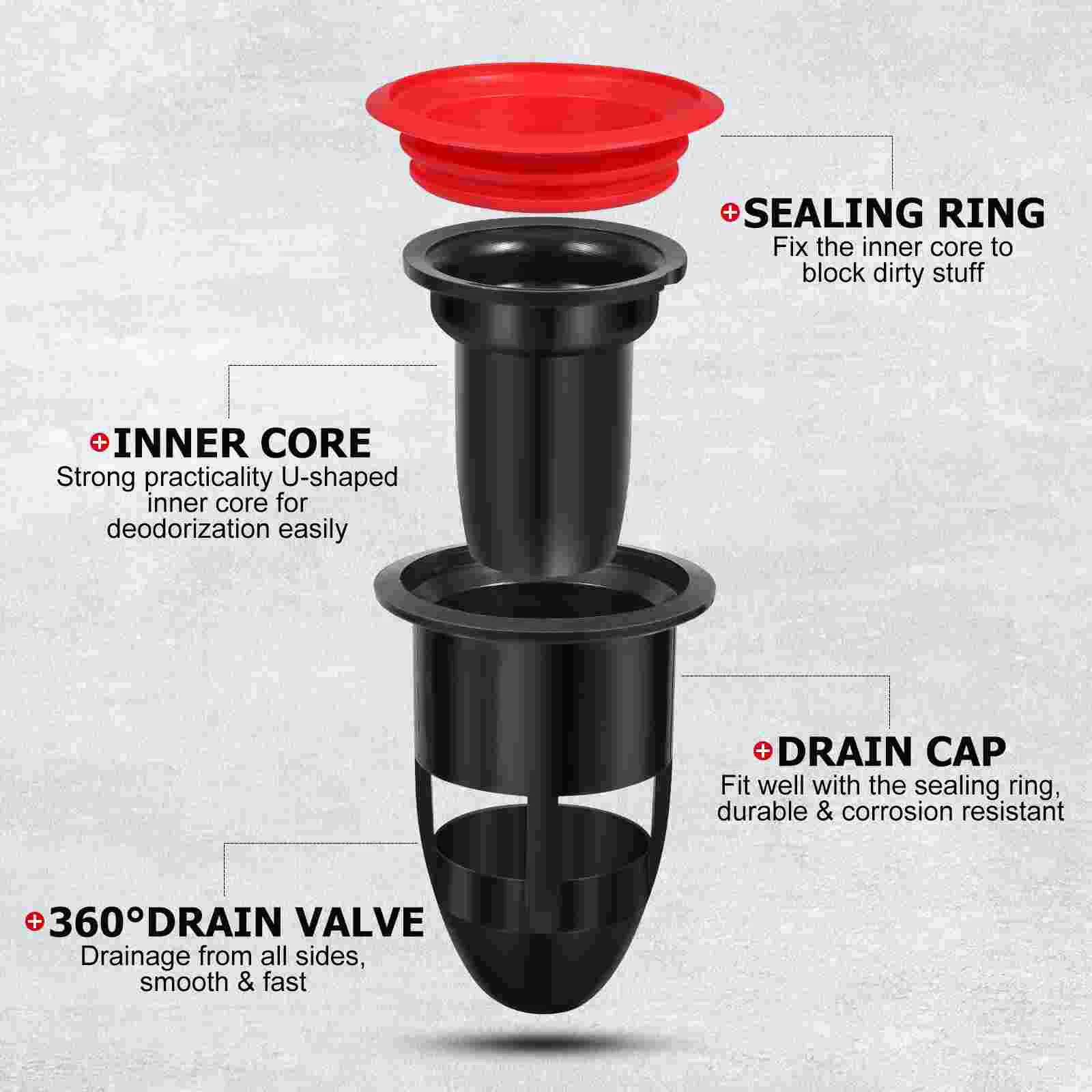 Floor Drain Core Sewer Odor Preventer Insect-Proof Inner Drainer Sink Strainer Stopper