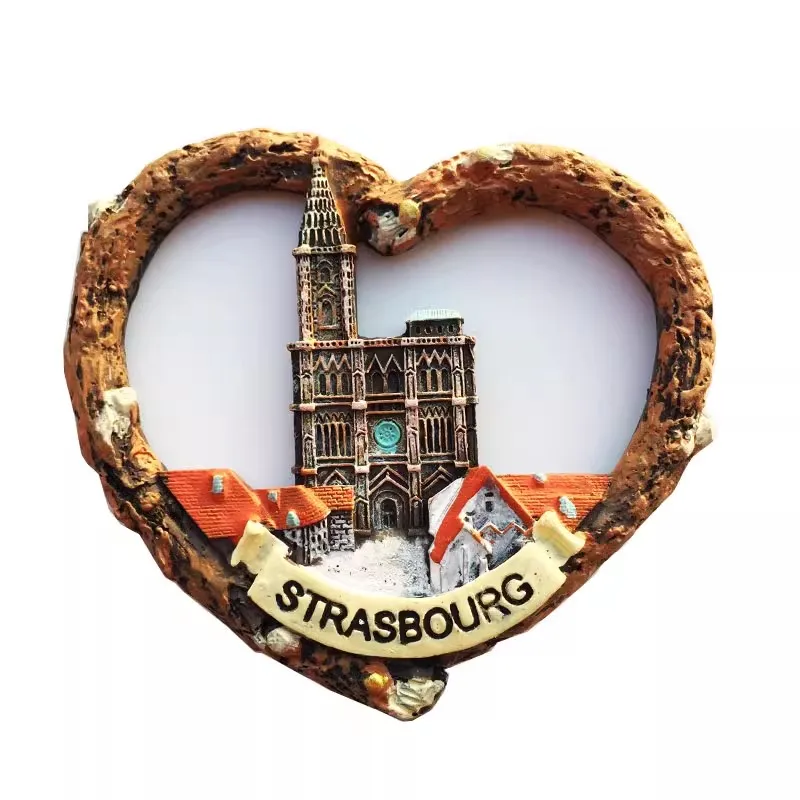 France Strasbourg scenic tour souvenir decorative crafts resin painted magnet refrigerator sticker gift