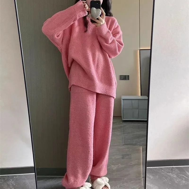 Nightgowns Women's Clothing Homewear Winter Thick New Coral Velvet Facecloth Sweet Comfortable Casual Simple Versatile Loose Fit