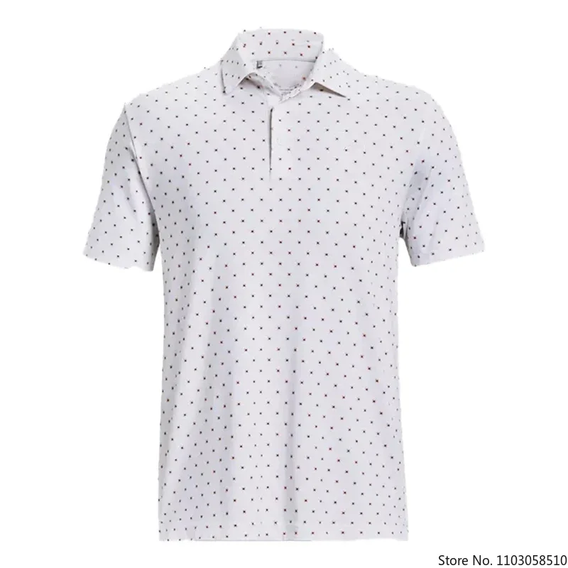 Camiseta de Golf con estampado blanco para hombre, POLO de ocio de verano, Camiseta cómoda para deportes al aire libre, camiseta de béisbol americana, 2023