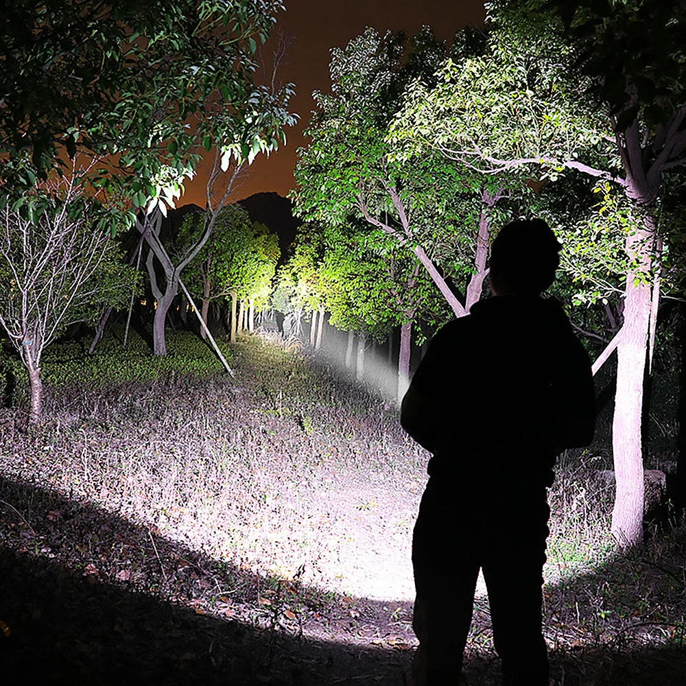 Mini lampe de poche multifonction à 5 vitesses, Rechargeable, Portable, torche à aspiration magnétique étanche, USB