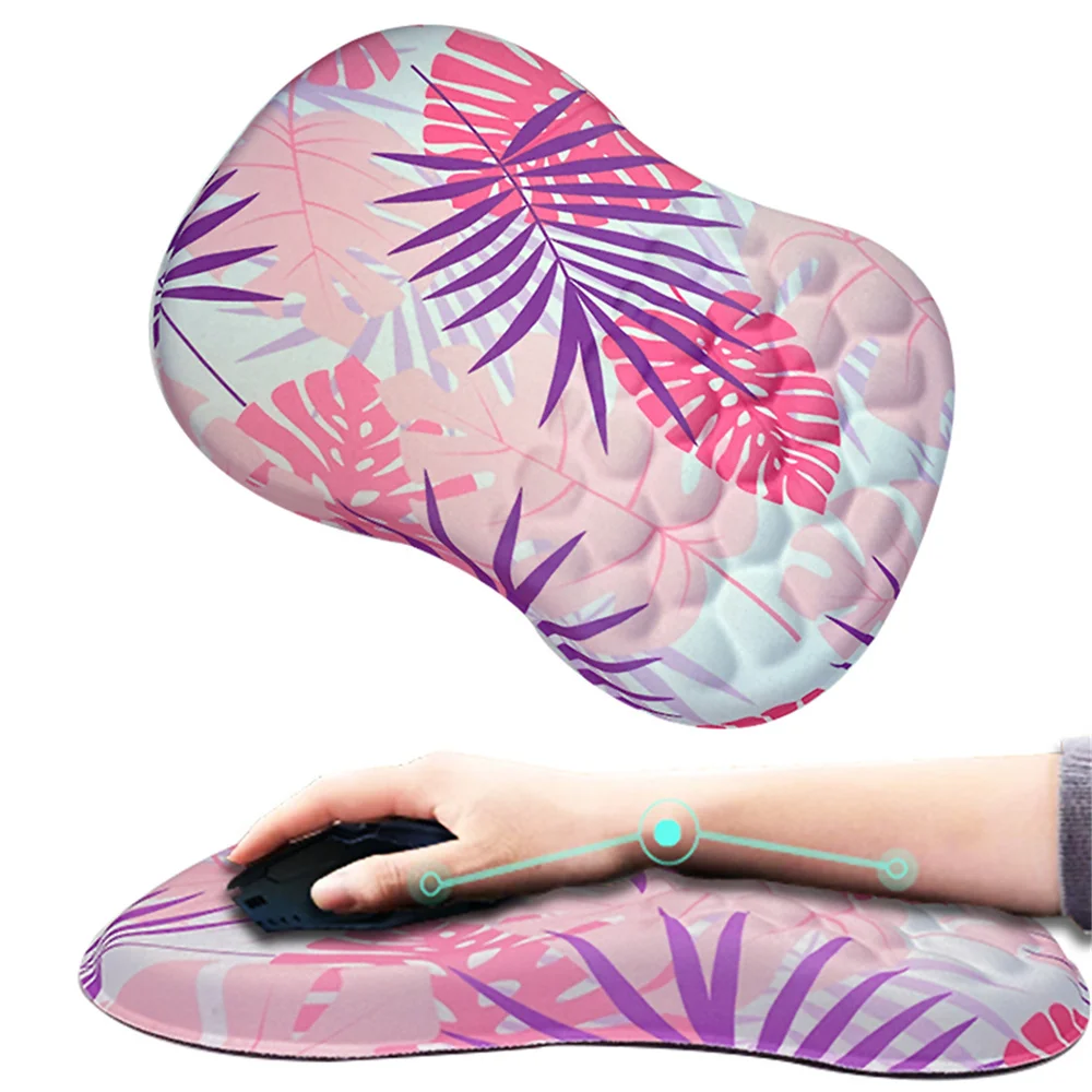 

Wrist Mouse Pad Gaming Accessories Keyboard Deskmat Solid Color Hand Rest Carpet Support Laptop Memory Cotton Mats Pink Mousepad