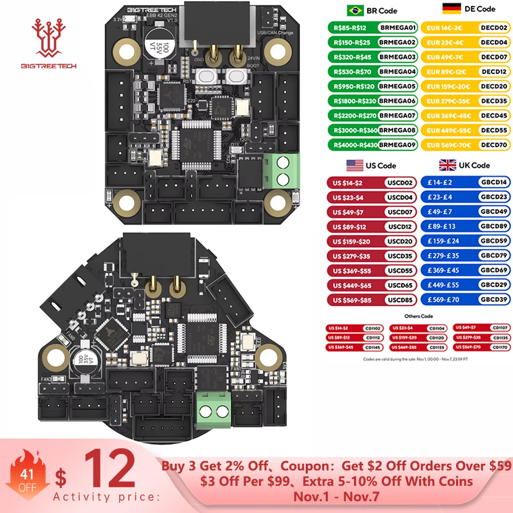 yZ[zBIGTREETECH EBB36 EBB42 CAN c[{[hT|[g Canbus PT100  MAX31865 U2C Ender3 3D v^C{[hNbp[g