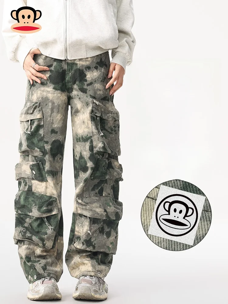 

PaulFrank Men's Camouflage Sportswear Work Pants Loose Straight Leg Outdoor Casual Trousers Autumn 2025 Faion Trend