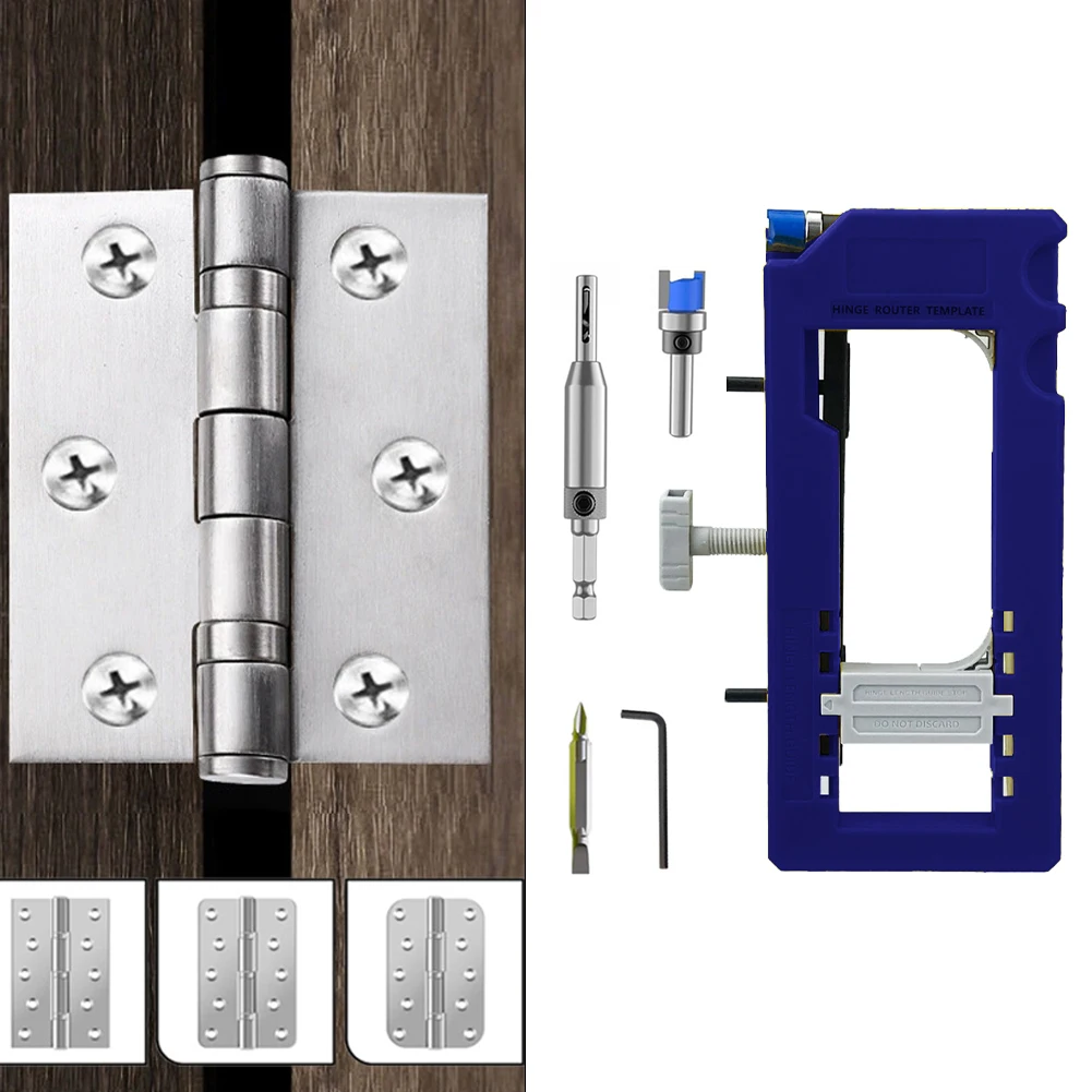 DIY Installation Blue as Shown Router Template Adaptable Hinge Length Tool Edc Hand Tool Set Comprehensive Kit