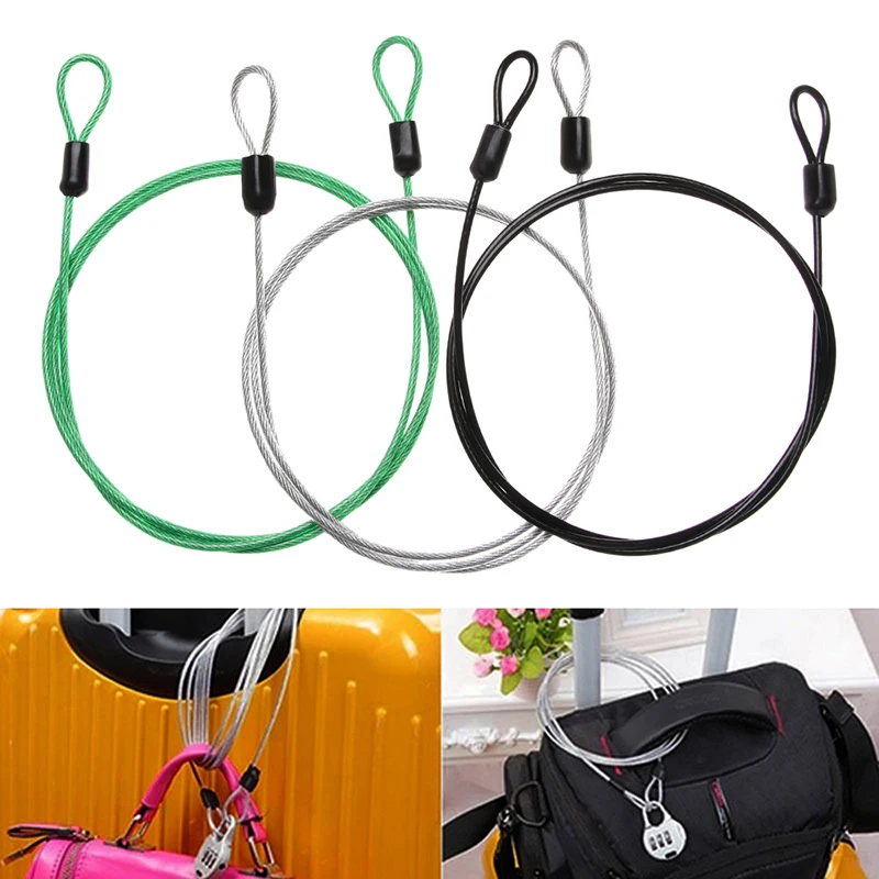 1.5/2/3/4/5/6mm Stainless Steel Wire Rope Sling Cable Lifting Assemblies With Fastened Eye Loops Coating Anti Theft Clothesline