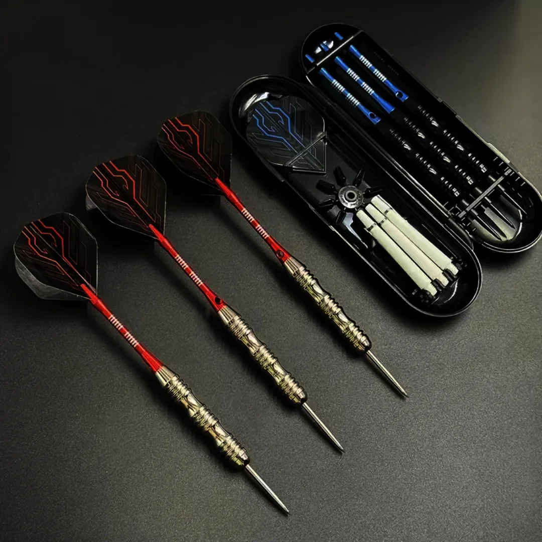 

3pcs Professional Steel Tip Darts Set 22g Metal Dart with Case for Dartboard Game