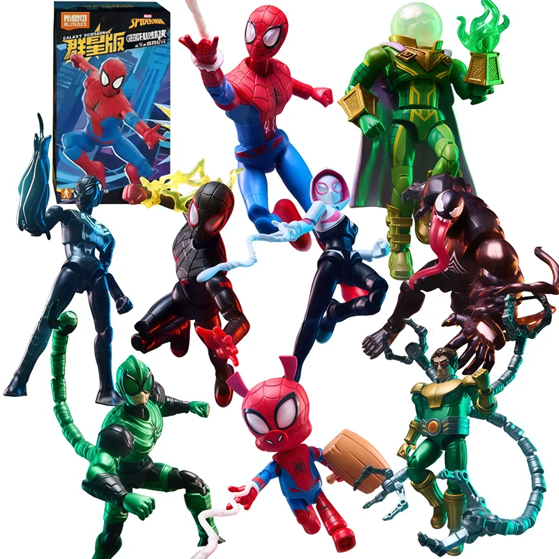 BLOKEES Spider-Man: Brand New Day ‌ Gwen Stacy Venom ‌ Doctor Octopus Miles Morales Hulk Anime-Figur Modell Blind Box Spielzeug Geschenke – Detail 30
