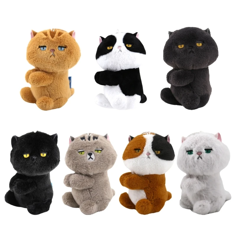 634C Portable Cats Themed Clip Pendant Elegant Cats Keychain Cats Clip Accessory for Easy Attachment to Bags and Keychains