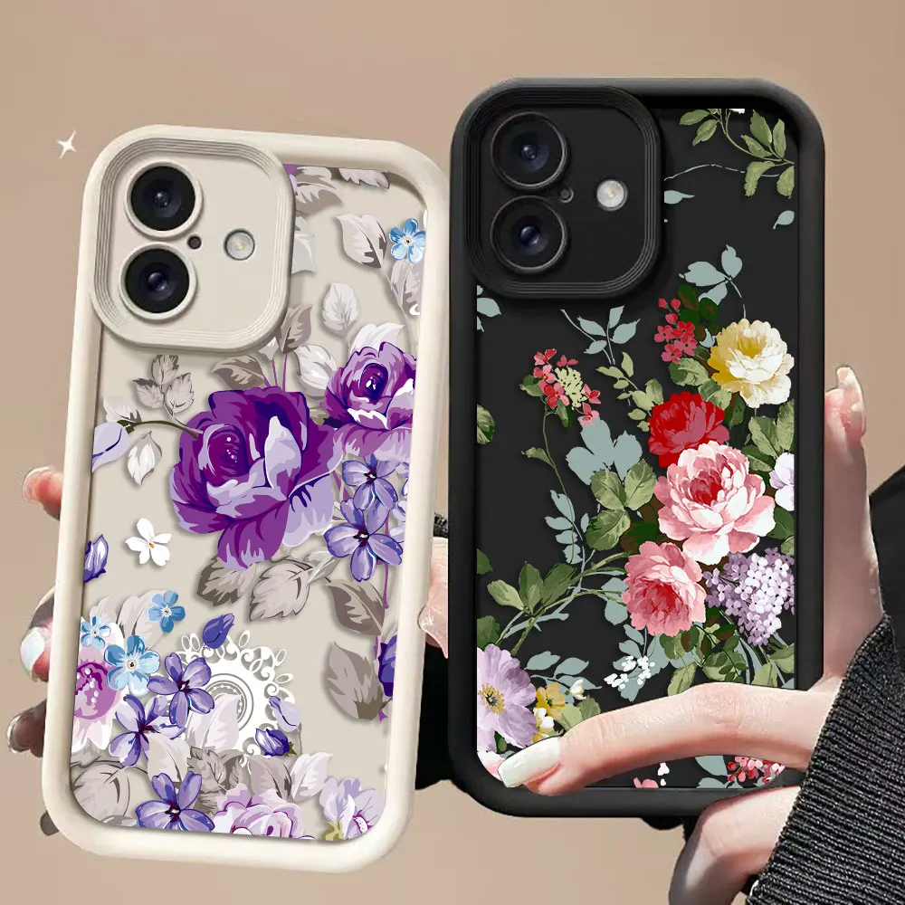 

Pretty Pink Purple Flowers Cover Phone Case For HUAWEI MATE 20 30 40 50 P30 P40 P50 NOVA 5I 7 7I 9 10 11 11I Y70 Y90 Case Shell