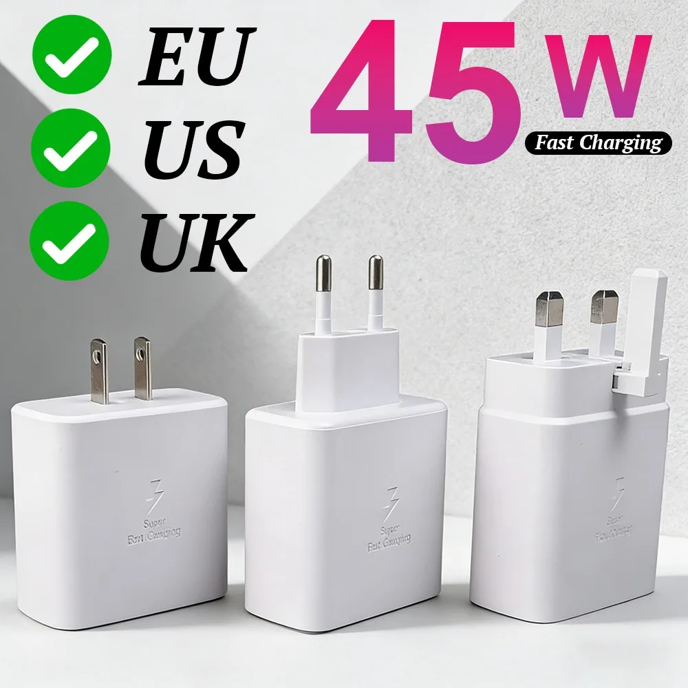 45W PD Charger Fast Charging for IPhone 17 16 Samsung Huawei Xiaomi Mobile Phone Tablets Laptops Type C Quick Charging Adapter