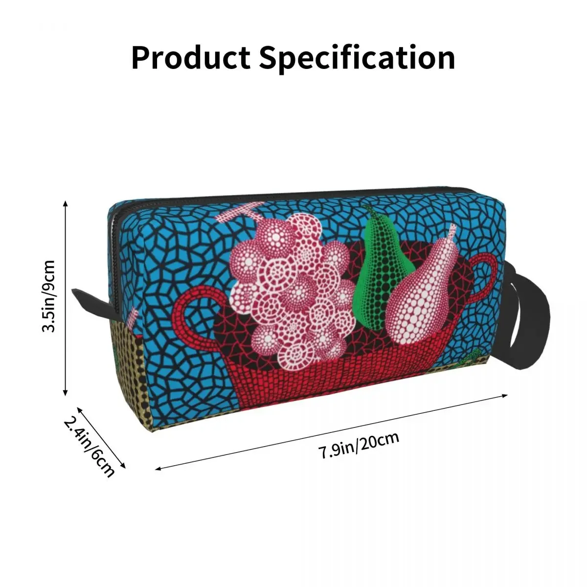 Custom Yayoi Kusama Abstract Art Fruits Travel Cosmetic Bag for Women Makeup Toiletry Organizer Lady Beauty Storage Dopp Kit