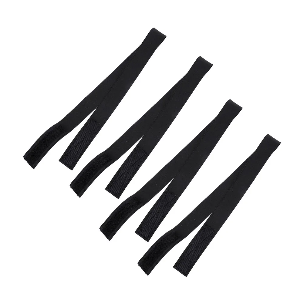 

4Pcs Adjustable Black Elastic Bands Comfortable Secure Hair Straps Accessories for Natural Hair Growth