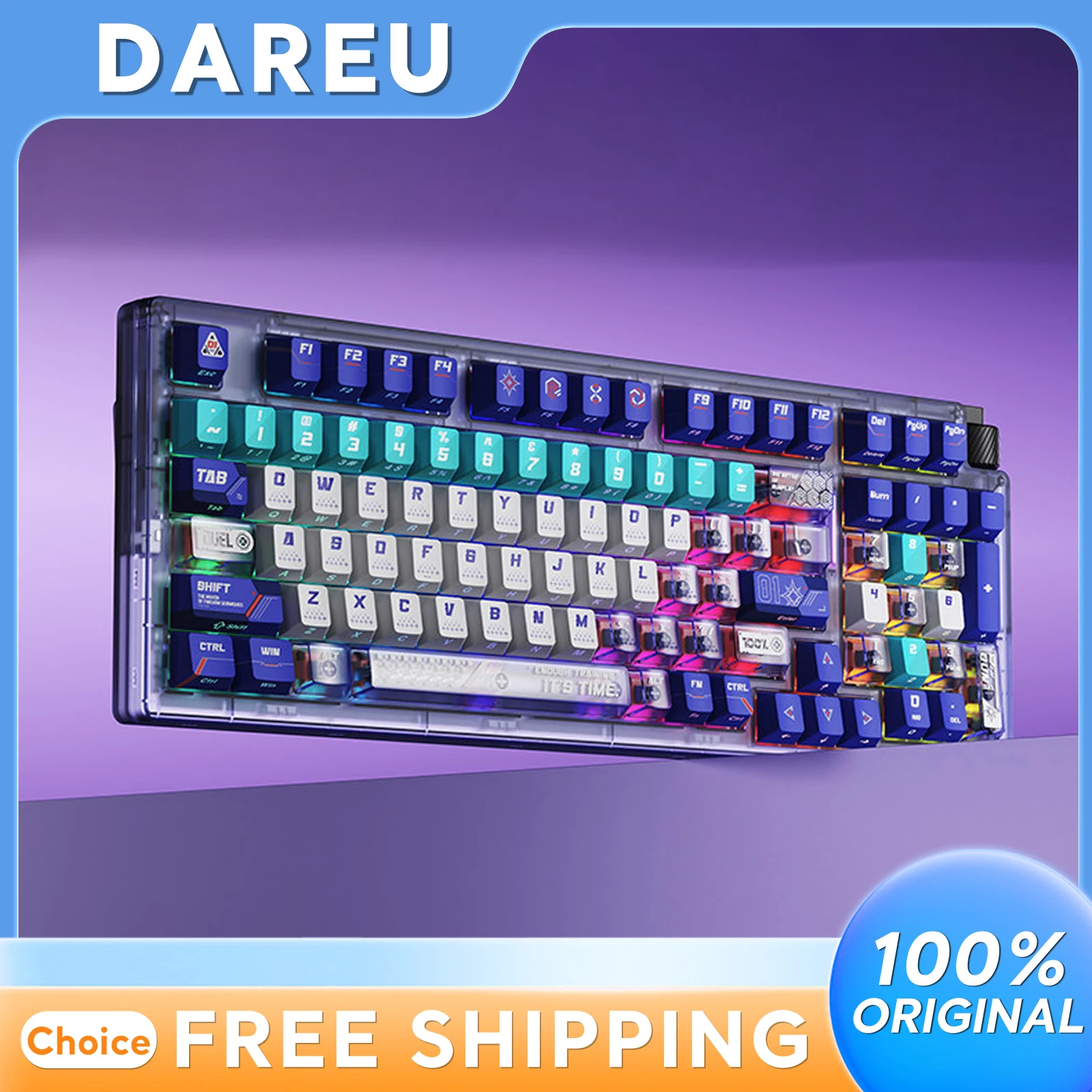DAREU COOL98 Custom Mechanical Gaming Keyboard Magnetic Axis SOCD Function Soft Gasket Structure RGB Lighting E-Sports Gamers