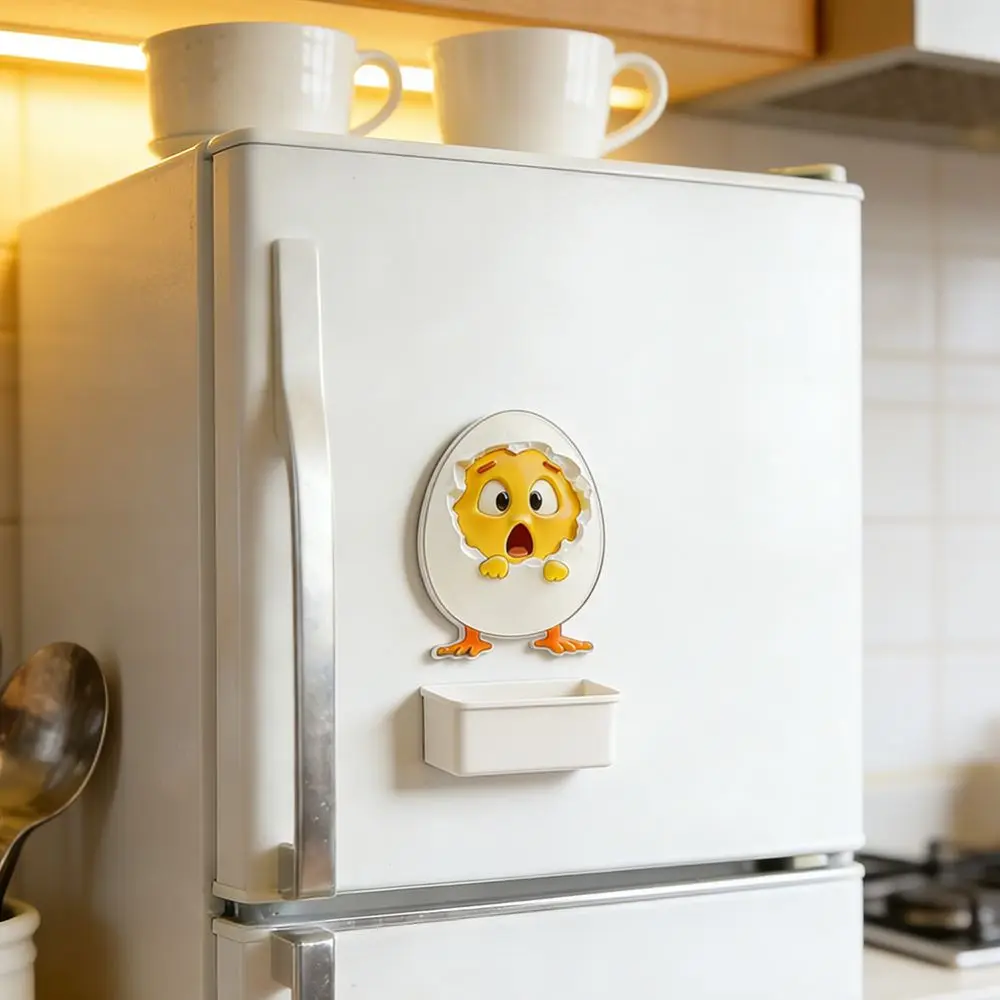 Exquisite Resin Chick Refrigerator Sticker DIY Animal Chick Fridge Stickers Funny 2D Simulation Chicks Hatch Eggs Kitchen