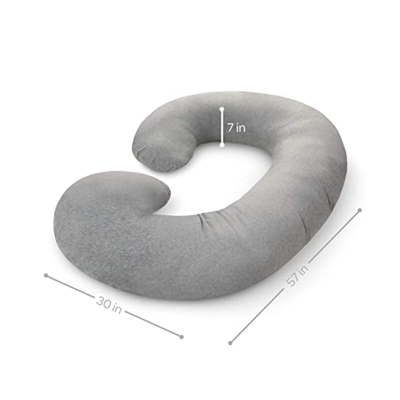 Maternity Support for Back Hips Legs Belly Latex C-Shape Full Body Pillow and  Pregnany Pillow