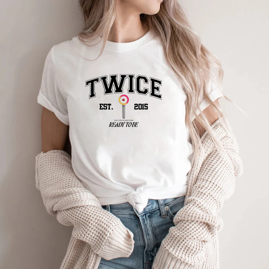 Twice Ready To Be T-Shirt Twice World Tour Women's Fashion Tee Twice Kpop Shirt Twice Jihyo Nayeon Momo Sana Mina Tzuyu Kpop Tee