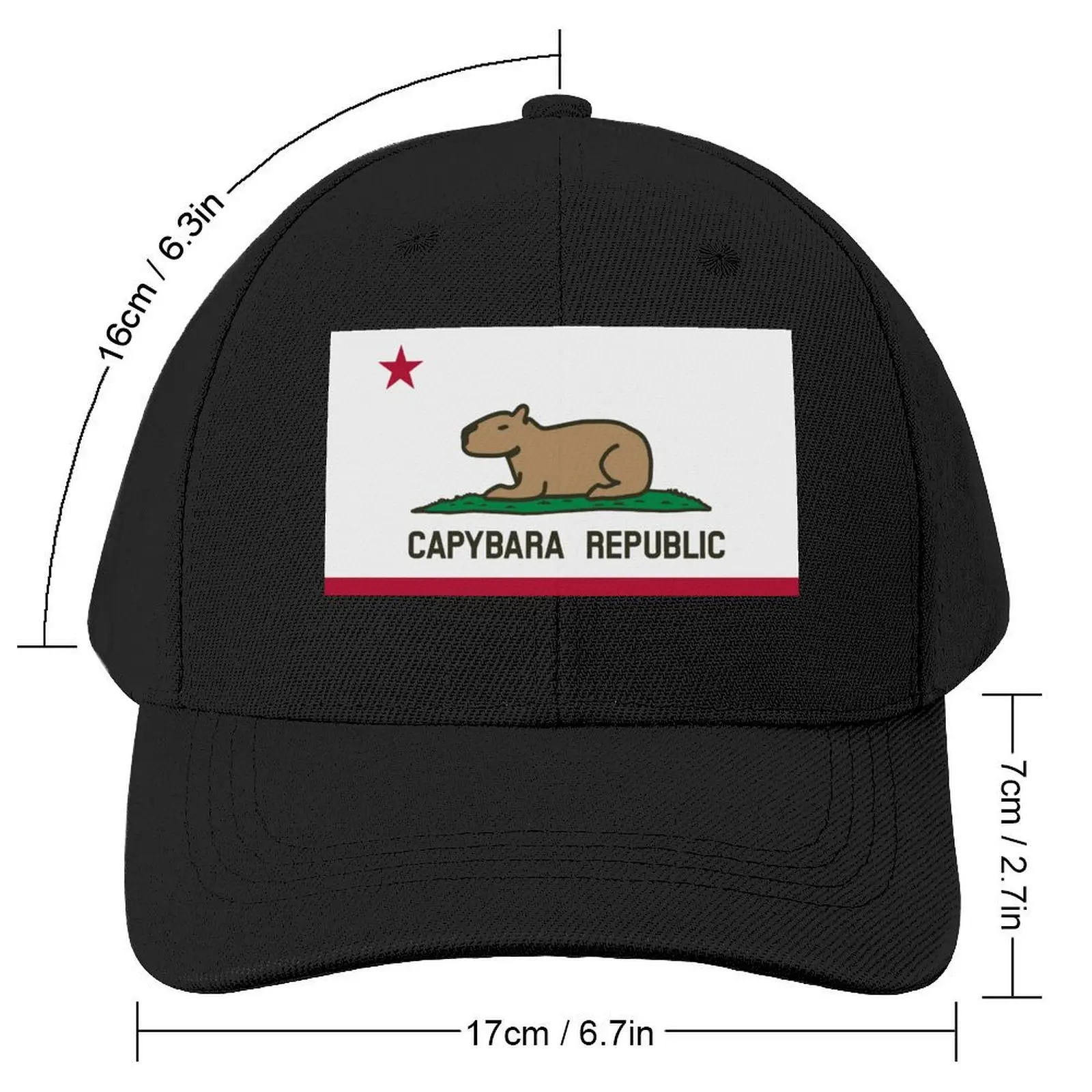 Capybara Flag (relaxed land version) Baseball Cap Luxury Brand Dropshipping Hip Hop Hats For Women Men's