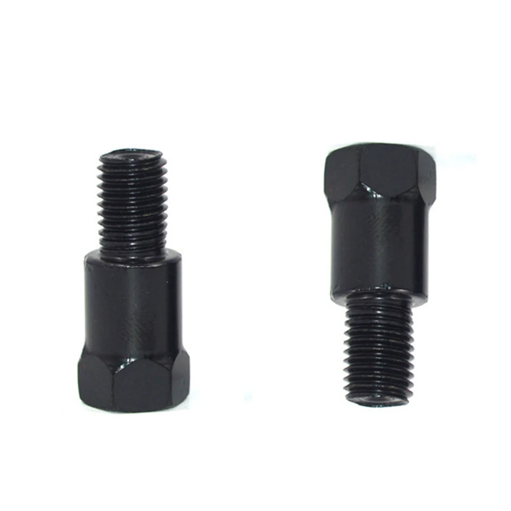 Adaptateur de Rétroviseur en Métal Noir et Argenté, Boulon de Conversion de Filetage dans le Sens Horaire, 8mm, 10mm, 1 Pièce