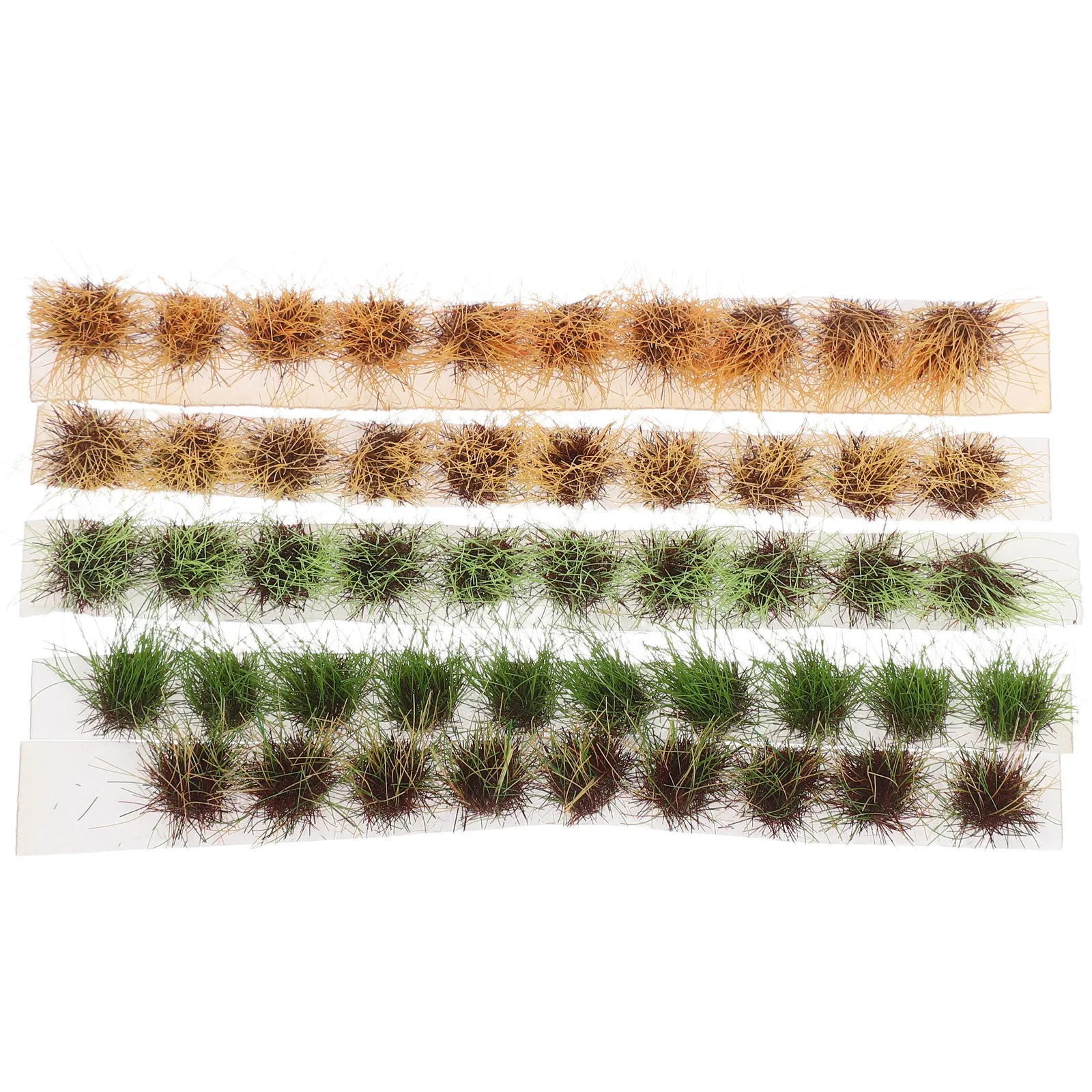 5Pcs Miniature Artificial Grass Clusters 8Mm Realistic Greenery for Diorama Landscaping Craft Supplies Miniature Grass