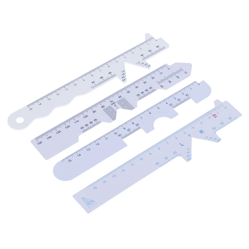 4 Types 4pcs/Set White Eye Straight Edge PD Ruler Pupillary Distance Rulers