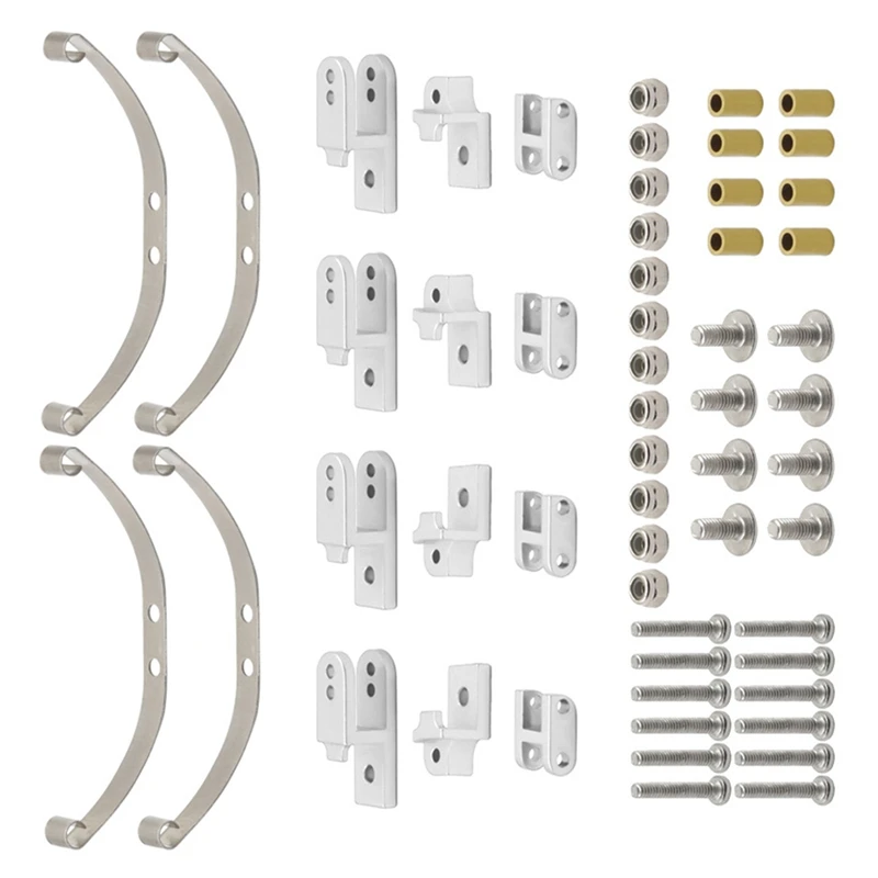 1 Juego de accesorios de suspensión de amortiguación de resorte de hoja para 1/16 B24 4WD RC piezas de mejora de coche plateado