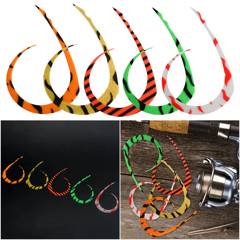 

5pcs/Bag Silicone Streamers Colored Silicone Silk Skirt Soft Tairaba SpareTie Inchiu Jig Lure Accessories