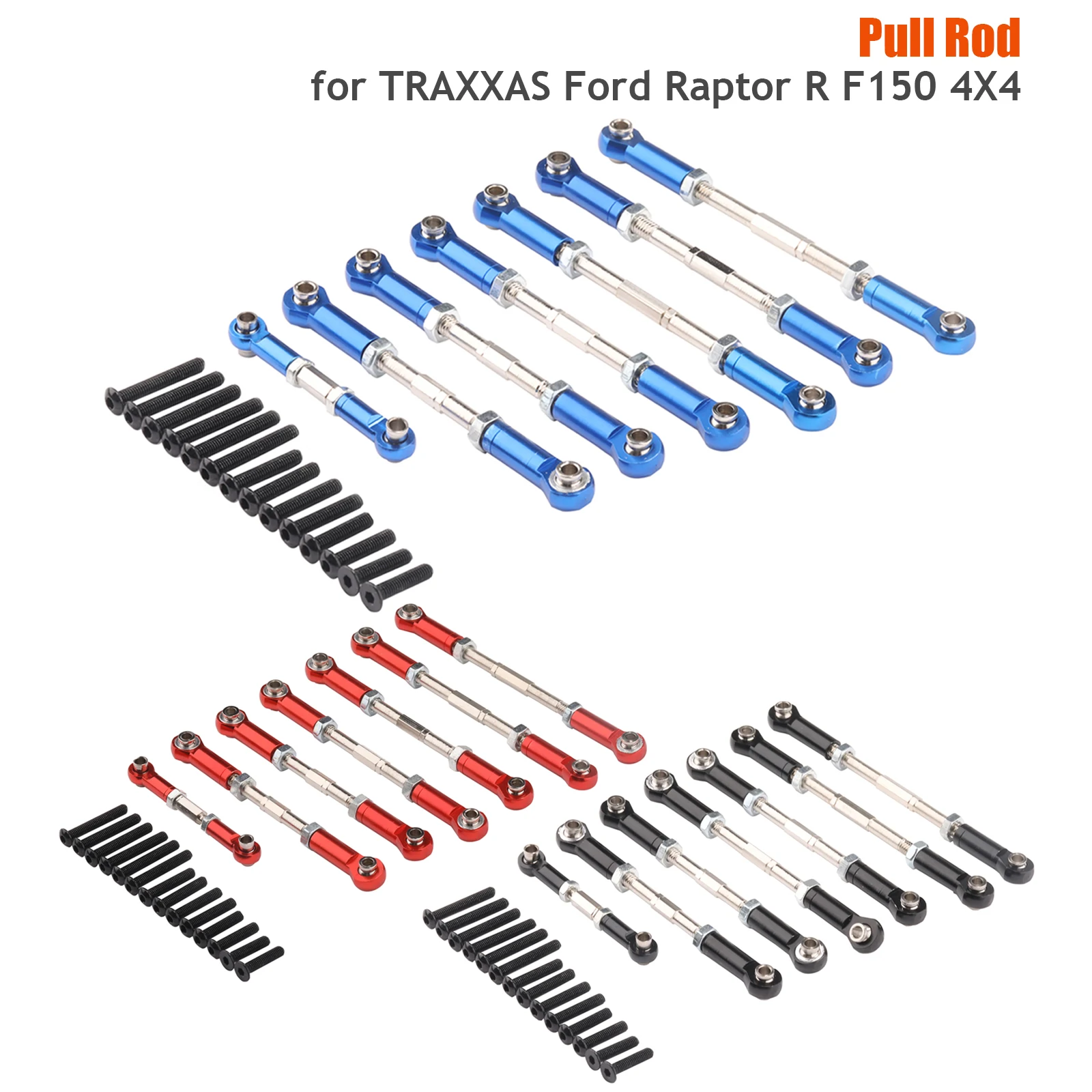 Pull Rod Whole Car for 1/10 RC Car Upgrade Parts Suit for TRAXXAS Ford Raptor R F150 4X4 Pickup