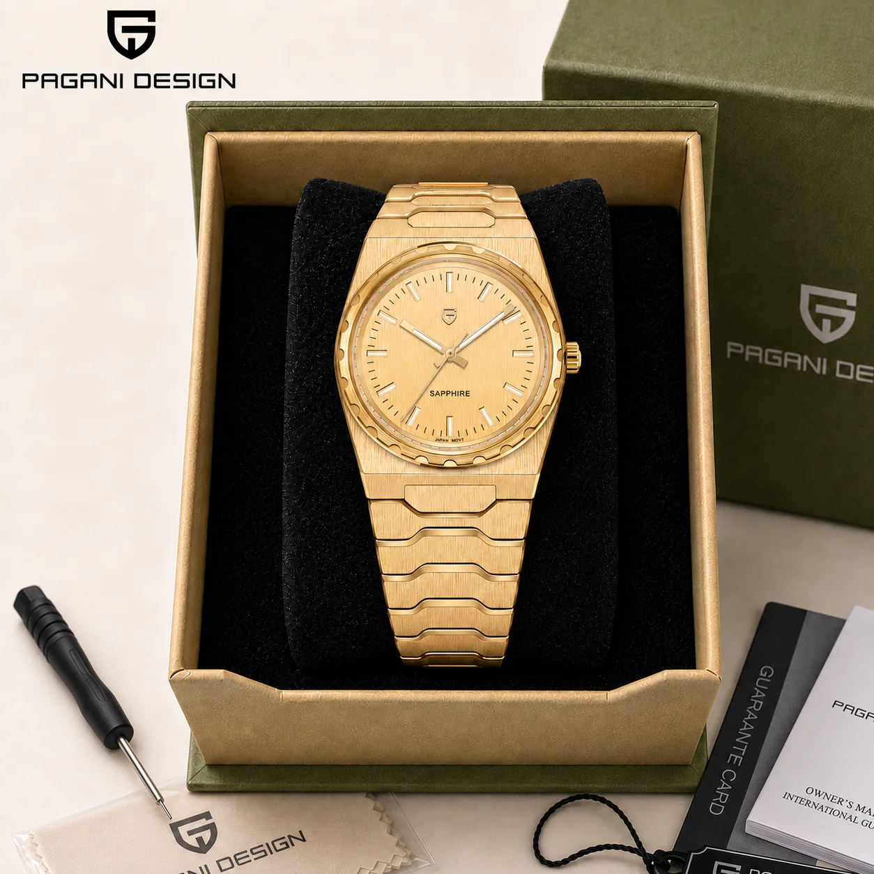 PAGANI DESIGN 2026 Neue V2 7mm Modische Quarzuhr 10Bar Wasserdicht Geschenk Leder Saphir C3 Zwei Zeiger Reloj Hombre Uhr