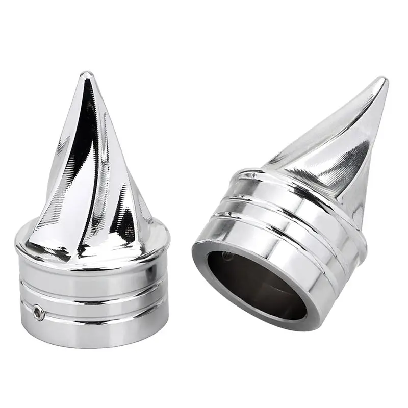 Plain Chrome Front Axle Cap Nut Covers For Electra Street Glide Dyna Low Rider 4