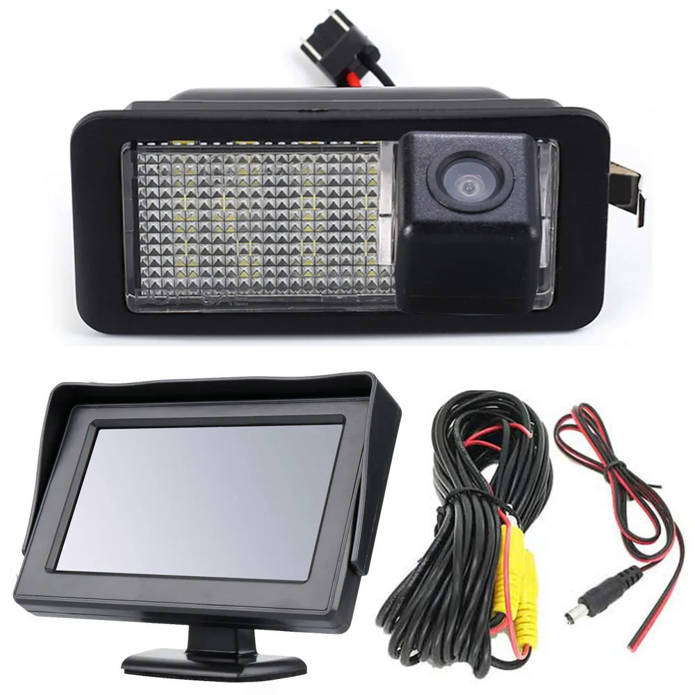 

Navinio CCD Chip car rear view camera+4.3"Monitor for Seat Mfi ab 2011- 2022 license plate lamp waterproof