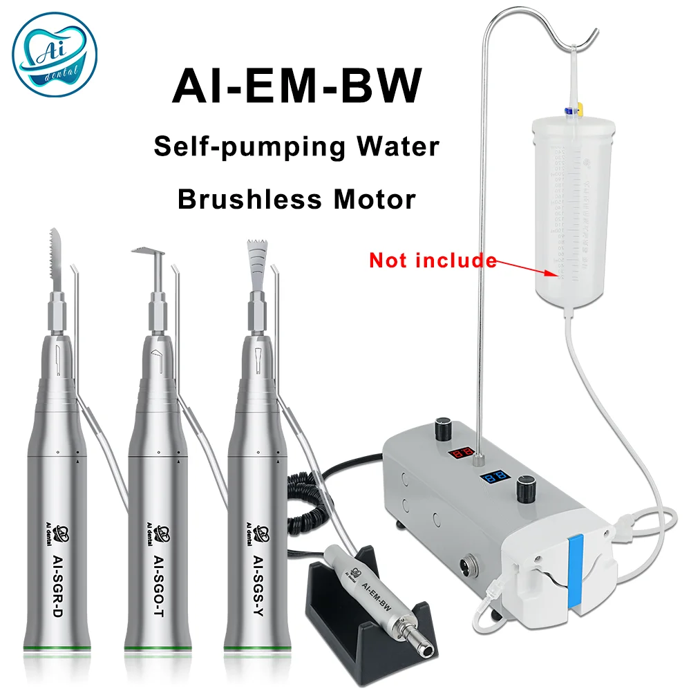 AI-EM-BW Dental Laboratory Self-water Pumping Irrigation Micromotor Kit with Dismantlable Micro Saw Cutting Implant Handpiece