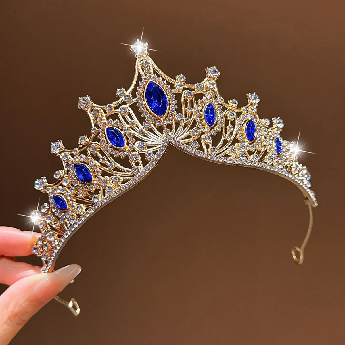 1 royal blue crown minimalist hair headband suitable for birthday party performances
