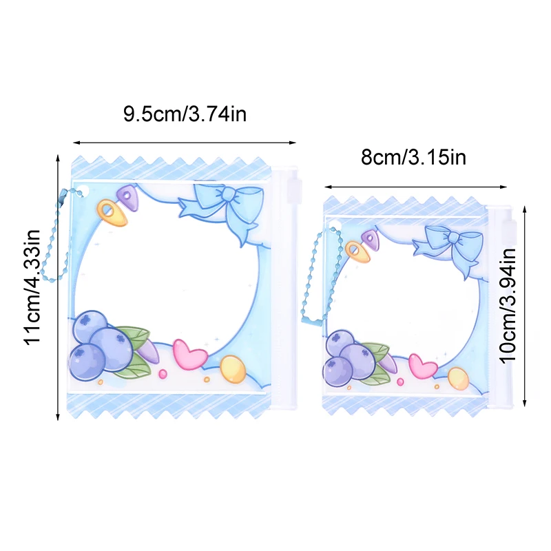 1Pc Cute Cartoon Transparent Candy Bag 58MM/75MM Props Badge Storage Display Bag Pendant Protective Shell Card Sleeves Bag