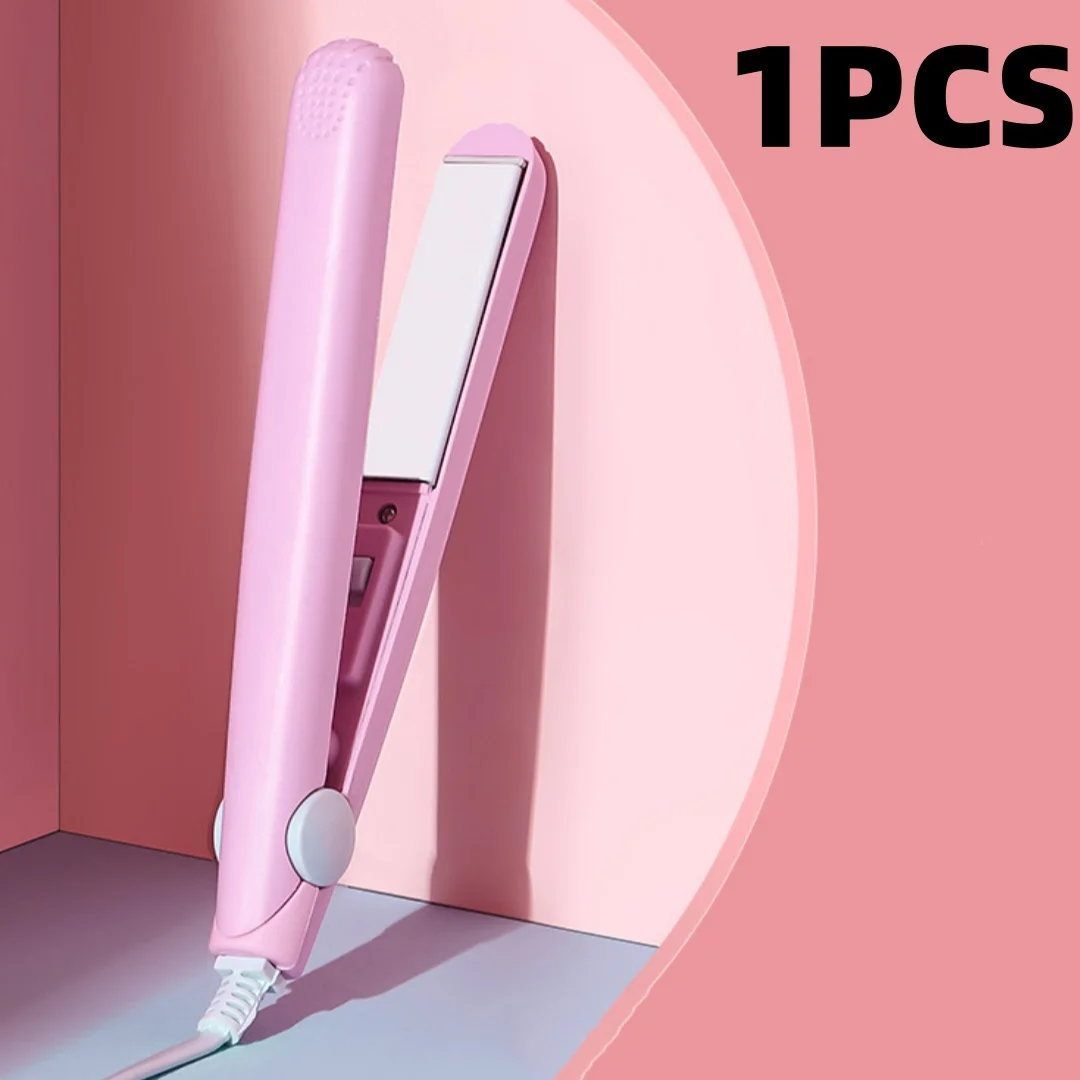 289--Small Hair Straightener & Curler  Mini Portable Flat Iron for Bangs, Students, Straightening & Curling