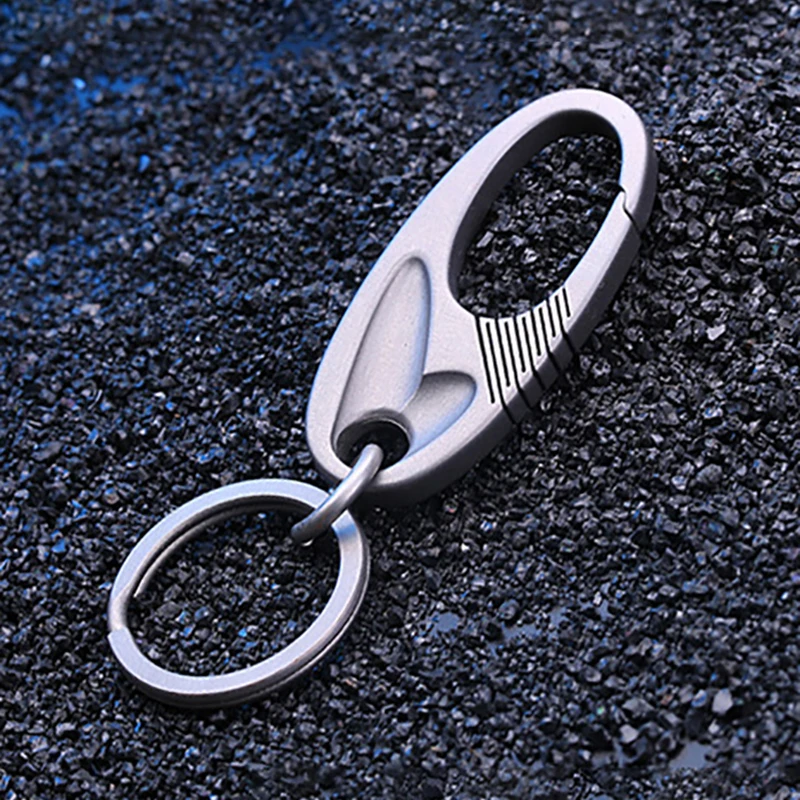 Titanium Alloy Car Keychain with Key Ring: Men's Keychain, Auto Parts Suitable for EDC/Outdoor Use