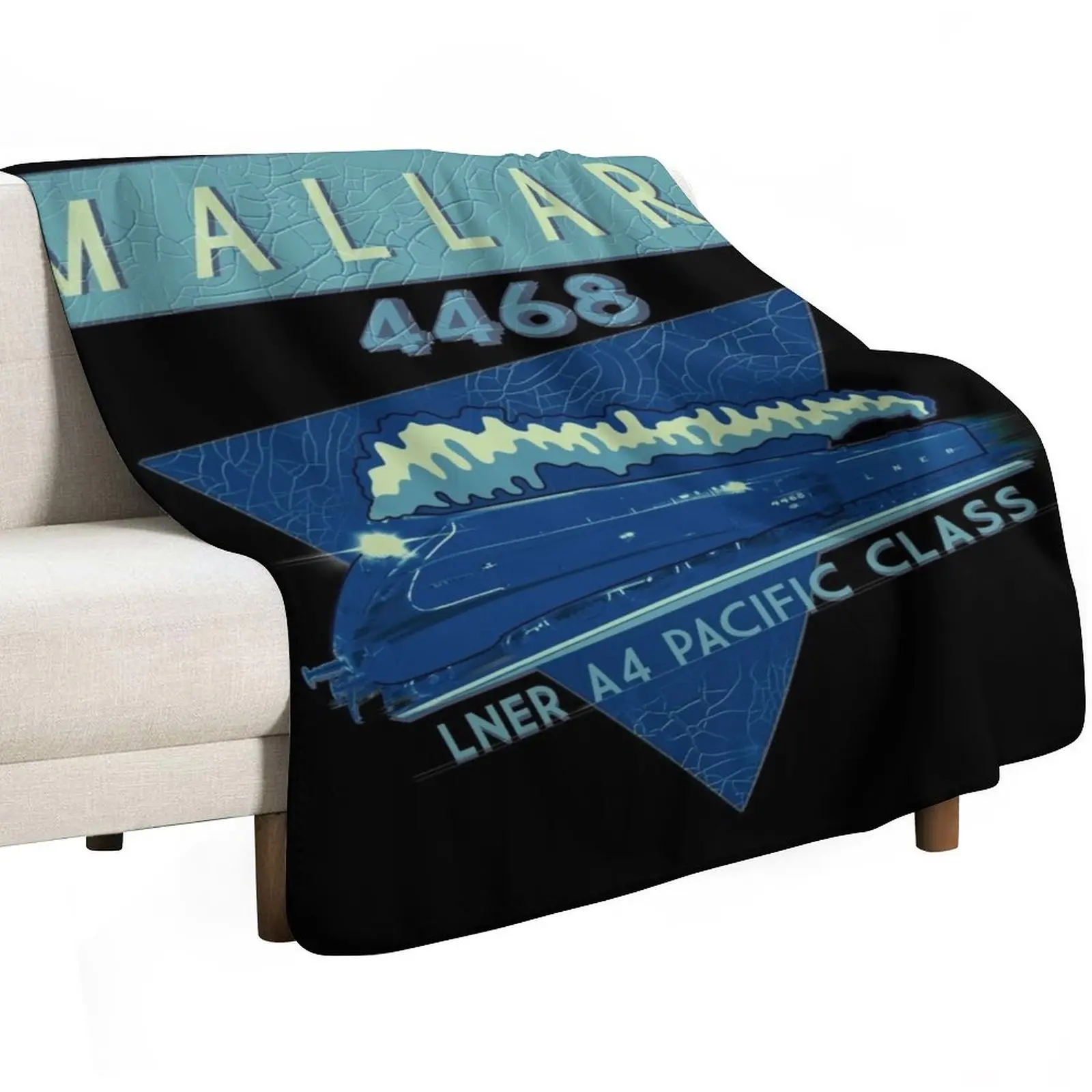 The Legendary Mallard Pacific Class Steam Train Locomotive Engine Throw Blanket Blankets For Bed Decoratives Moving Blankets