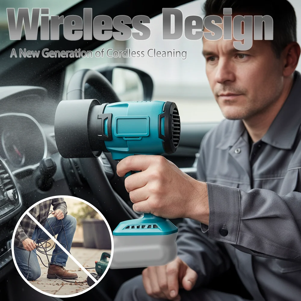 العاصفة توربو مروحة قوية منفاخ الهواء توربو منفاخ الغبار ماكس 1000 جرام التوجه ورقة منفضة يده أداة السلطة لبطارية ماكيت 18 فولت-21 فولت #2