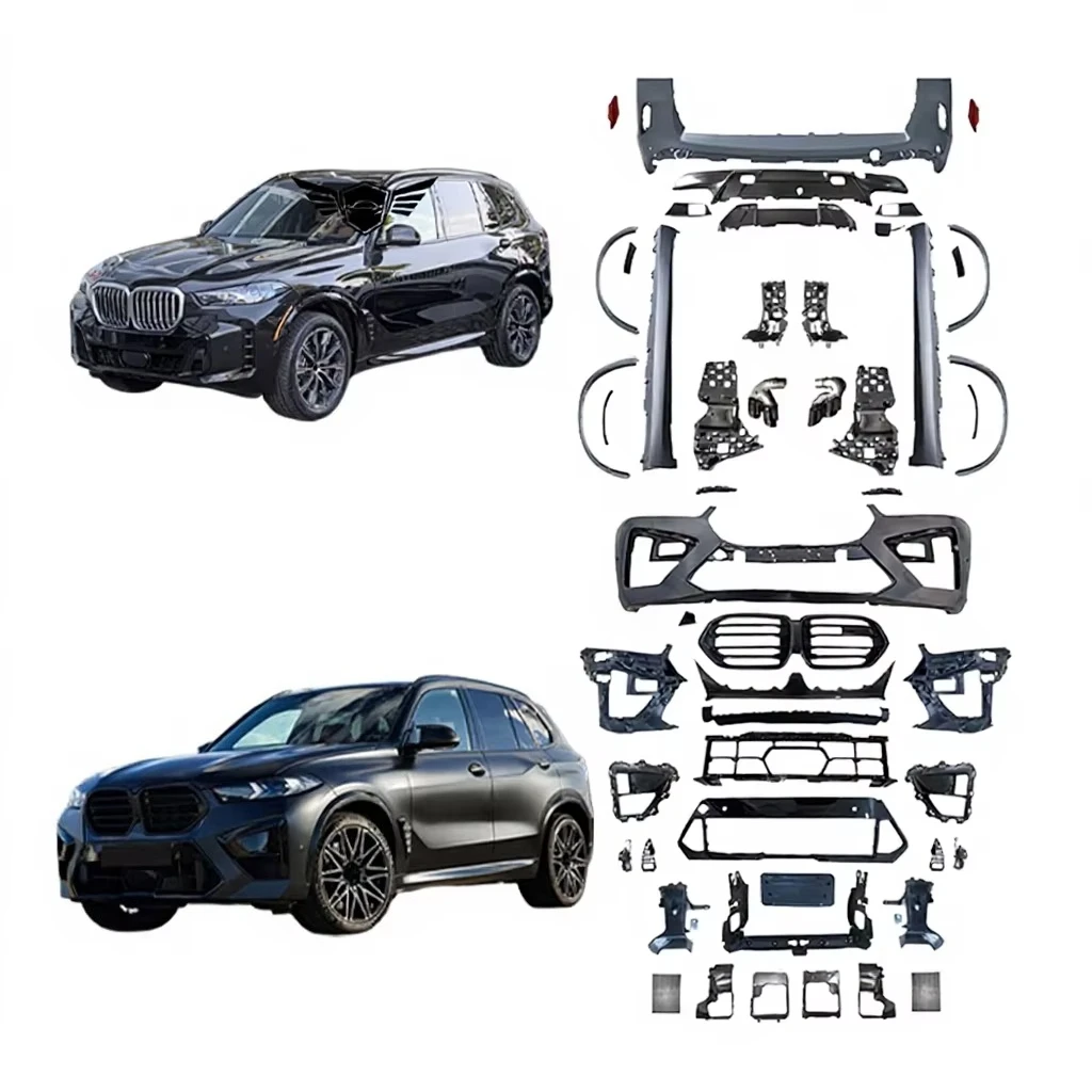 

STLF Latest Front Bumper Grills Exhaust Pipe Bodykit for Bmws X5 G05 2023 Upgrade to X5M F95 Lci 2024 Body Kit