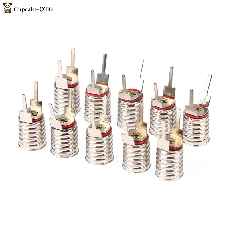 10Pcs E10 Screw-Type Lamps Base Bulb Small Lamp Holder Base Socket Home Experiment Circuit Electrical Test Accessories