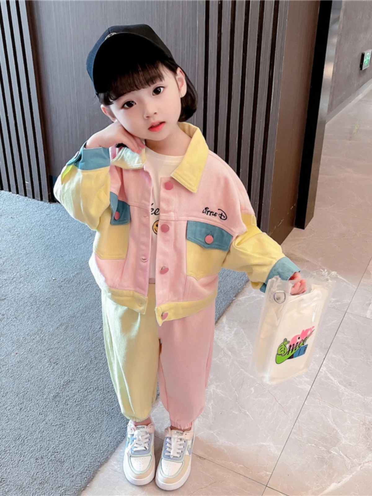 

Faionable Autumn Clothes Set for Girls Spring Autumn Sle Two-Piece Suit Cute Baby Girls Casual Sportswear Cotton Fabric