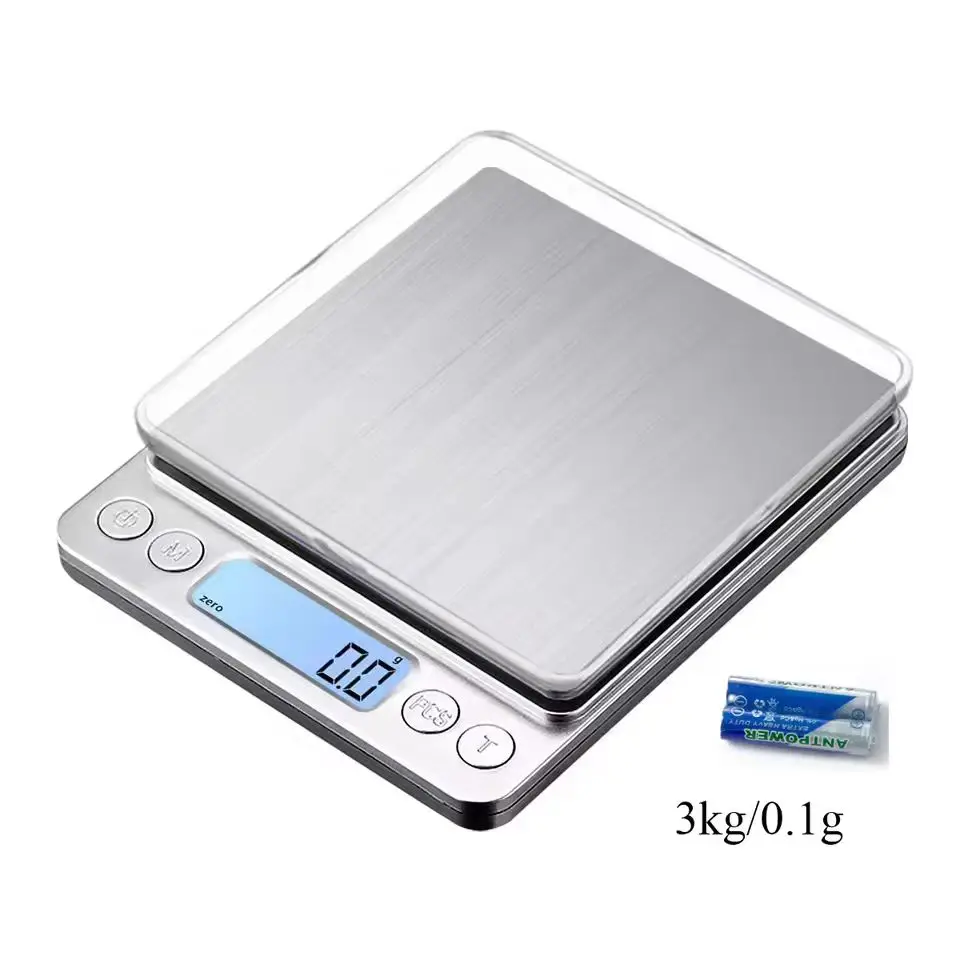 Digital Kitchen Scale 3000g/ O.1g Small Jewelry Scale Food Scales Digital Weight Gram and Oz Digital Gram Scale with LCD/Tare