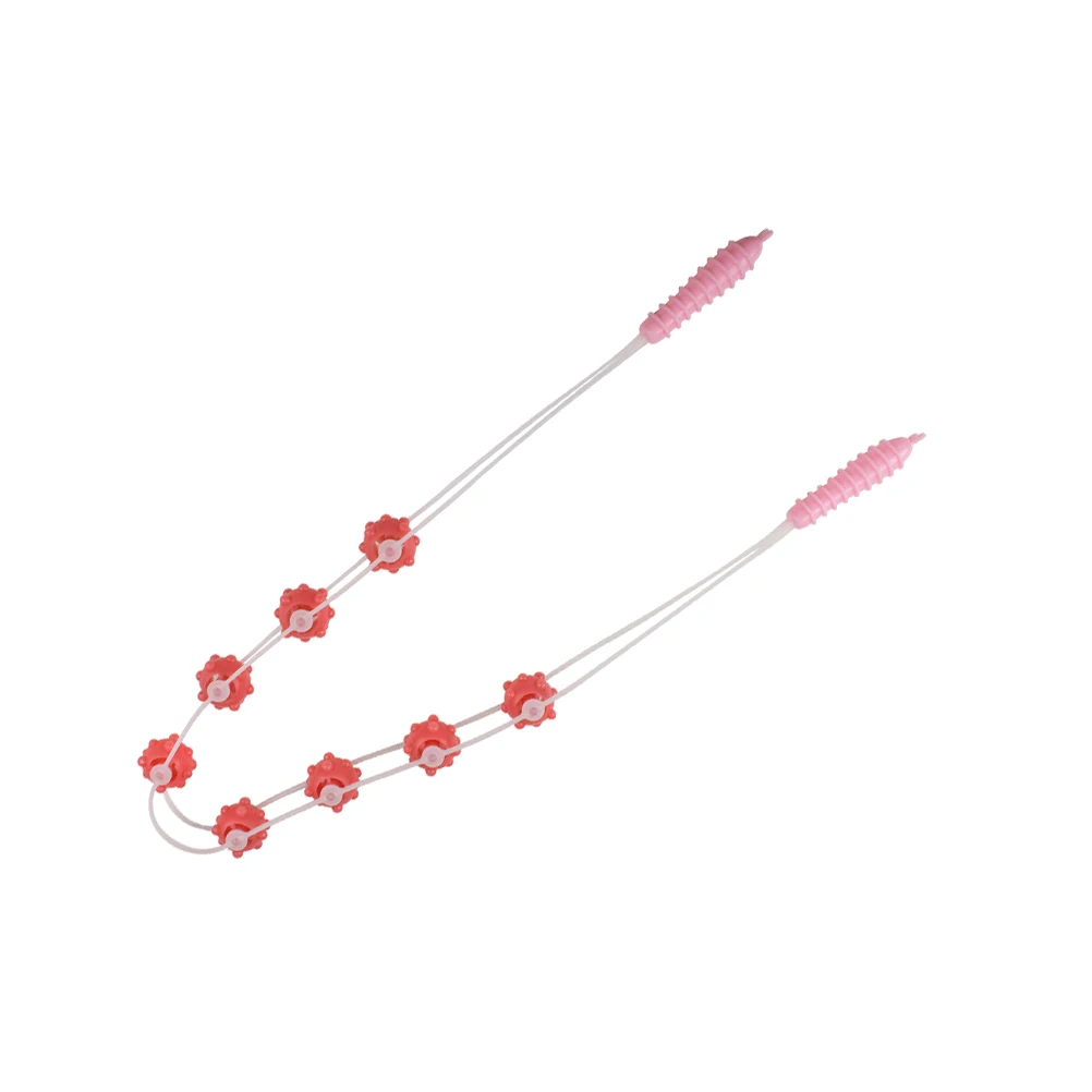 

Back Massager 8 Rollers Plastic Therapy Massager Portable Massage Roller Tool For Neck Shoulder Relief Pink For Office Workers