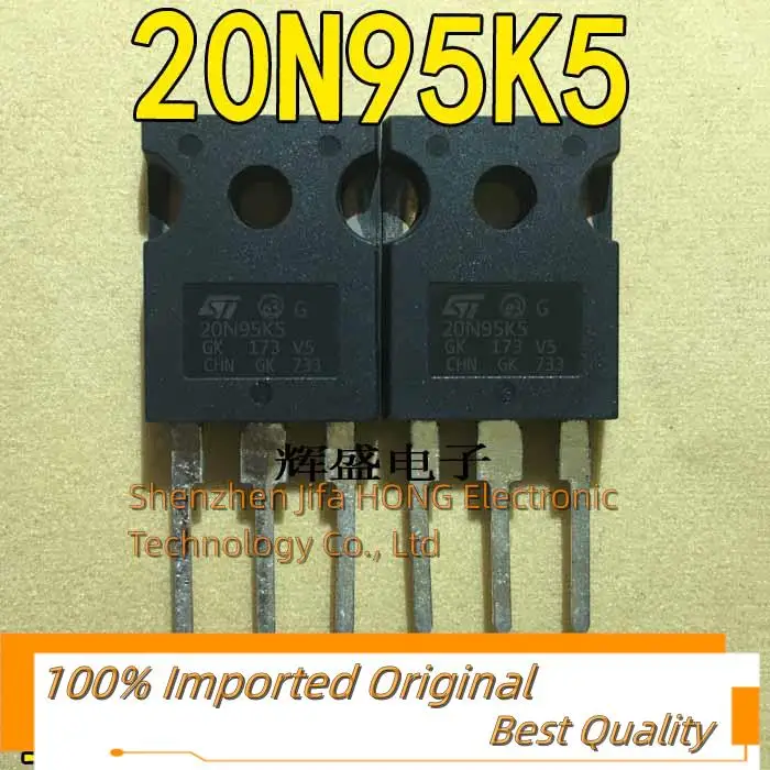 10PCS/Lot  STW20N95K5 20N95K5 950V 17.5A  TO-247 Imported Original Best Quality