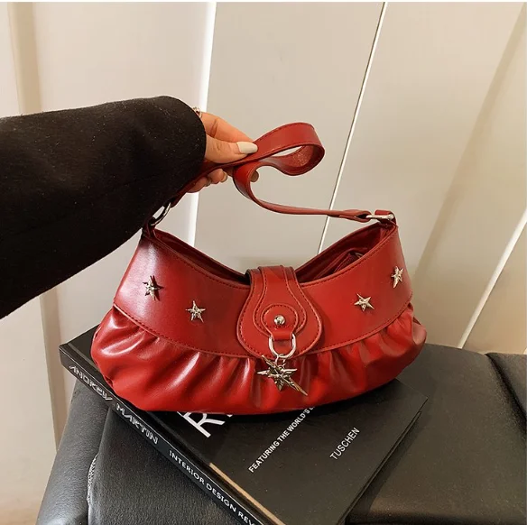 

Super Fire Niche Spice Girl Bag Mint Star Armpit Bag Women, Casual Fashion Versatile Handbag Ladies Diagonal Straddle Bag