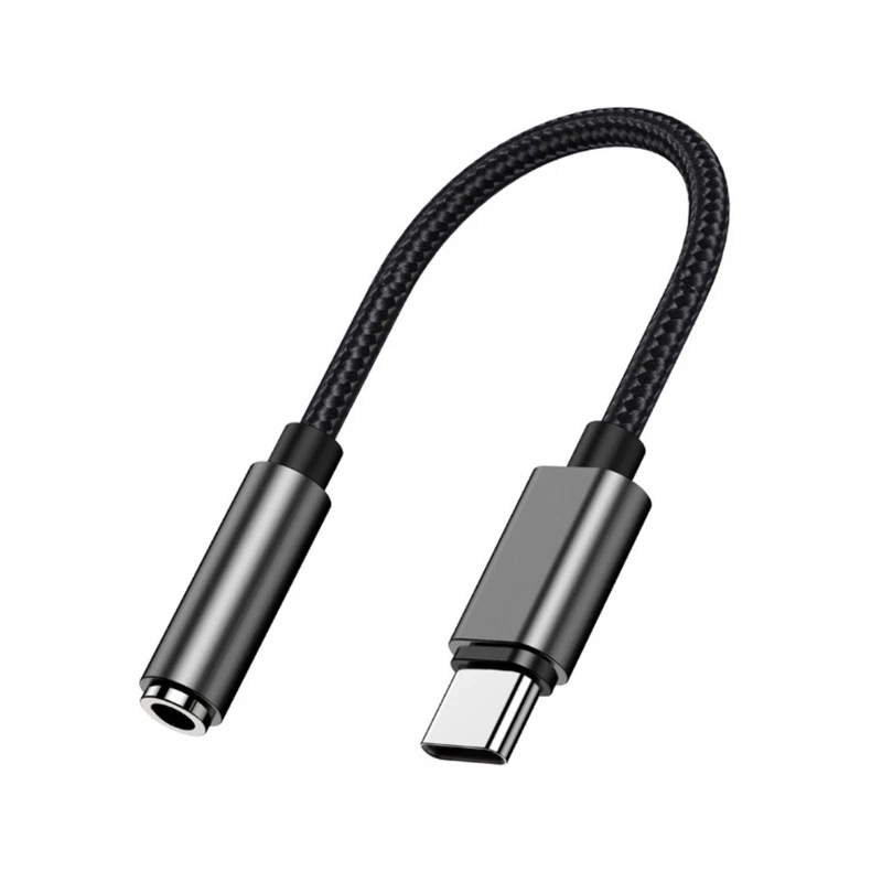 Type C to 3.5mm Auditory Cable, Digital Decoding Braided Cord for Music, Calls, and Control Wide Compatibility